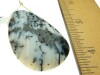 Thumbnail P1020081.JPG: Item #SnowScene2, Price $48.00 Snow Scene Dendritic Agate pendant. Bead is drilled at the top. Bead is 48mm long by 30mm wide. Drilled hole size is about 2.0 mm 