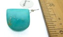Item #Turquoise1, Price $20.00 Simple bead cut and natural turquoise bead.  bead is 17 mm long by 17mm wide. Bead is drilled through the straight part of the bead and drill hole size is about 2.0 mm.