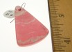 Item #Rhodo2, Price $48.00 Beautiful Rhodochrosite pendant drop. Bead is drilled at the top. Bead is 41mm long by 26mm wide. Drilled hole size is about 2.0 mm.