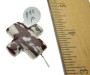 Item #CHDenJasper3, Price $40.00 Chinese Dendritic jasper cross. Beautiful cut and polish. Bead is drilled lengthwise through the thick part of the cross. Bead is 26mm long by 25mm wide. Drilled hole size is about 2.0 mm.