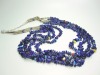 Item # NALP4STR, Price $90.00 Native American handmade. Lapis, turquoise, spiny oyster, heishi shell and sterling silver cones, clasp and chain. Necklace length is 25