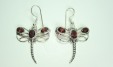 Thumbnail IMG_1859.jpg: Item # E30. Length 30 mm by 26 mm width. Dangled from Sterling silver earwires. Matching Dragonfly earrings for Item # P30. 