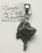 Thumbnail Meteorite.JPG: Item # 201594, $ 55.00. Sterling Silver. Length 30 mm from top of bail. Width 14 mm. 